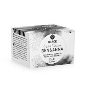 Ben & Anna - Toothpowder - Οδοντική σκόνη σε γυάλινο Βάζο 15gr - Black Charcoal