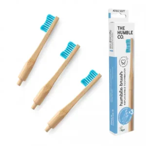 Humble - Οδοντόβουρτσα Μπαμπού Ενηλίκων με 3 Κεφαλές Αντικατάστασης - Soft - Μπλε