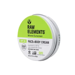Raw Elements – Φυσικό Αντηλιακό για σώμα & πρόσωπο SPF 30 -Tin 85gr
