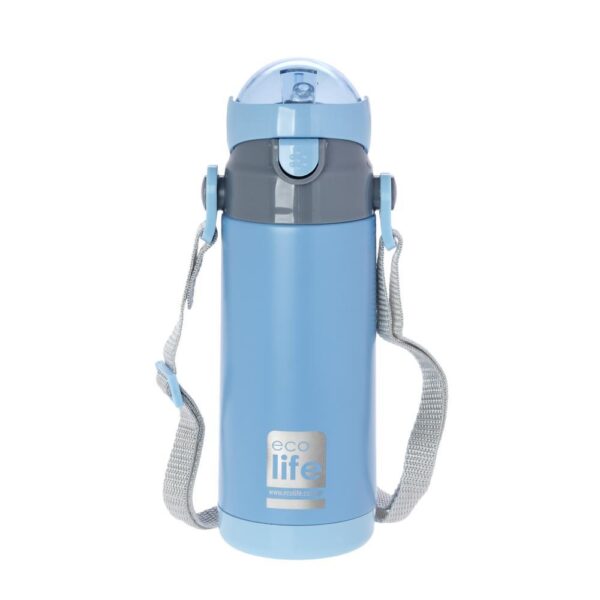 Ecolife - Ανοξείδωτο Παγούρι Θερμός παιδικό 400ml - Μπλε