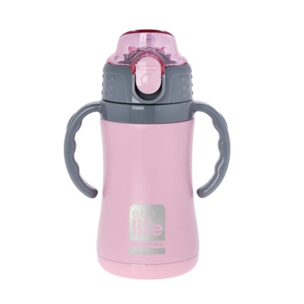 Ecolife - Ανοξείδωτο Παγούρι Θερμός παιδικό 300ml - Ροζ
