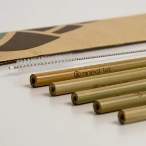 Minimal List – Καλαμάκια Bamboo – Σετ 5 τεμαχίων και βουρτσάκι καθαρισμού
