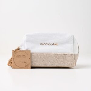 Minimal List - Τσαντάκι καλλυντικών από γιούτα & bamboo