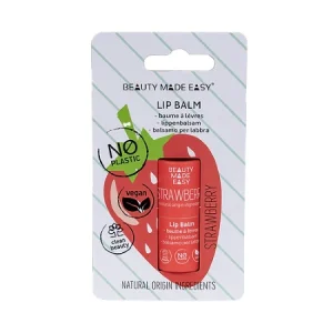 Beauty Made Easy - Paper tube Lip balm 5,5gr - Strawberry