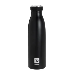 Ecolife - Ανοξείδωτο Μπουκάλι Θερμός Slim 500ml – Black