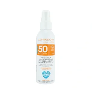 Alphanova - Υποαλλεργικό Αντηλιακό Spray σώματος Sensitive Family SPF 50 με Άρωμα Καρύδας 150ml